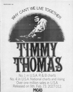 Ad For Timmy Thomas 'Why Can't We Live..' Single  B&S 2 Feb 1972